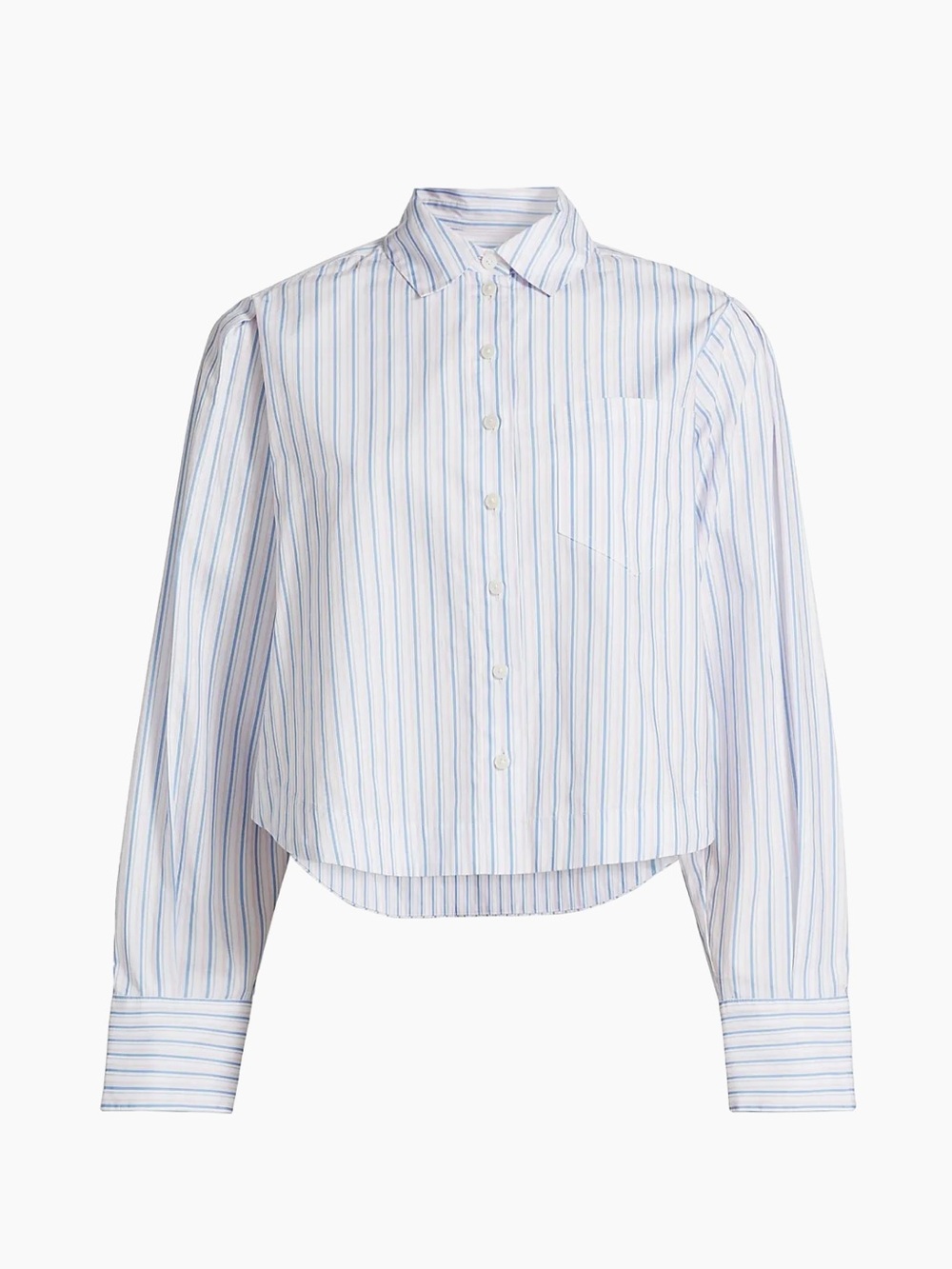 Derek Lam 10 Crosby Stripe Shirt Size Medium White/Blue/Pink